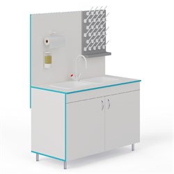 Стол-мойка лабораторный МО НВК 1200 ПП (1200×600×1650) 5031