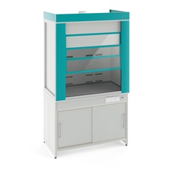 Металлический вытяжной шкаф с отсеком для хранения кислот и без сантехники ШВМп НВК 1200 МОН 5107_43020