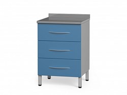 Тумба медицинская металлическая со столешницей из нержавеющей стали БТ-02/3 5202