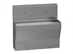 Мойка хирургическая напольная, на подставке, с 2-мя педальными смесителями и изливами, на 2 места, БТ-МХ-2.1 5230