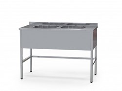 Стол медицинский с 2 мойками, из нержавеющей стали AISI 304, БТ-СМ2 5235