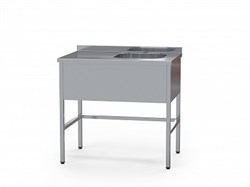 Стол медицинский с мойкой и рабочей поверхностью из нержавеющей стали AISI 304, БТ-СМ 5237