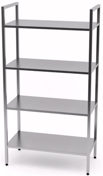 Стеллаж медицинский из нержавеющей стали с 4 сплошными полками БТ-СТН-100-4с 5243_1CC2C