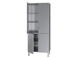 Шкаф медицинский из нержавеющей стали AISI-304, двухстворчатый, с полками БТ-ШНПР-К 5280