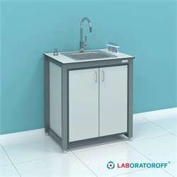 Стол-мойка лабораторный ПР.МЛН.80.60.90 (раковина из нержавеющей стали) 6229