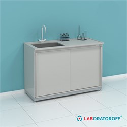 Мойка лабораторная ПП.МЛП.130.60.90 с корпусом и раковиной из полипропилена 6240