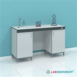 Стол лабораторный пристенный с дверцами СТ.СПД.150.60.90 6353_3027A