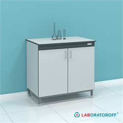 Стол сервисный СТ.ССД.90.60.90 на опорной тумбе с дверцами 6431_48A9A