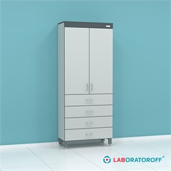 Шкаф лабораторный общего назначения СТ.Ш-Д.Я.80 с распашными дверцами и ящиками 6451