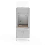 Вытяжной шкаф со столешницей из керамогранитной плитки и с сантехникой Теолаб ШВ-900 КГ-С 5015