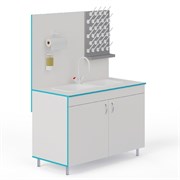 Стол-мойка лабораторный МО НВК 1200 ПП (1200×600×1650) 5031