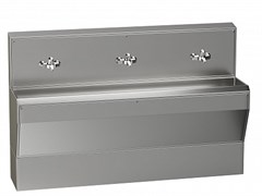 Мойка хирургическая, напольная, на подставке, с 3-мя локтевыми смесителями, на 3 места, на подставке, БТ-МХ-3.1 5232