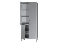 Шкаф медицинский из нержавеющей стали AISI-304, двухстворчатый, с полками БТ-ШНПР-К 5280