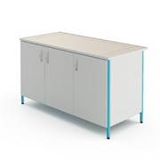 Закрытый металлический лабораторный стол со столешницей из керамогранита Теолаб СЛЗ-1500-КГ-Профи 5519