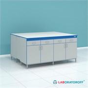 Островной стол лабораторный СТ.СОК.180.150.90 с ящиками и дверцами 6547